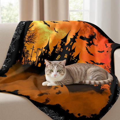 Halloween Throw Blanket 50 x 60 Inch - Spider Web Goth Throw Blanket Black Horror Room Decor, Soft Warm Cozy Plush Comfy Blanket for Couch Bed Chair Goth Room Decor