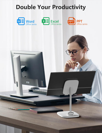Anyuse 17.3" Portable Monitor, 1080P FHD, 144Hz, IPS HDR Screen, Travel Monitor for PC Mac Phone Xbox PS5 Switch Laptop, Smart Cover & Speakers