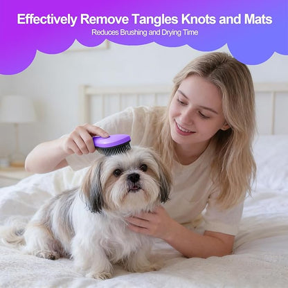 Small Dog Brush - Puppy Hair Brush- Grooming Tool for Teddy, Yorkies, Maltese, Shih Tzu, Chihuahua (Purple)