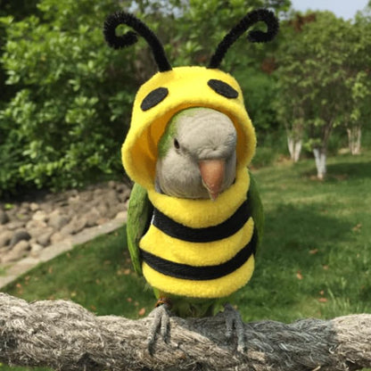 Bird Costume Diaper Flight Suit Bee Shape Clothes Cosplay Photo Prop for Parrots Lovebird Budgie Parakeet Cockatiel Sun Conure, Small Animals Apparel (Bee Without, Small), Green, BPF1