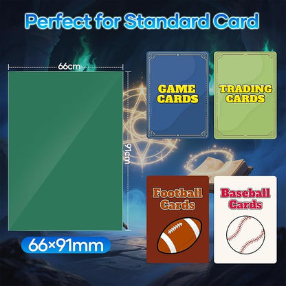 500 Count Card Sleeves, Matte Magic Card Sleeves, Smooth Shuffle & Tear Resistant, Fit for MTG, TCG, CCG (Dark Green)
