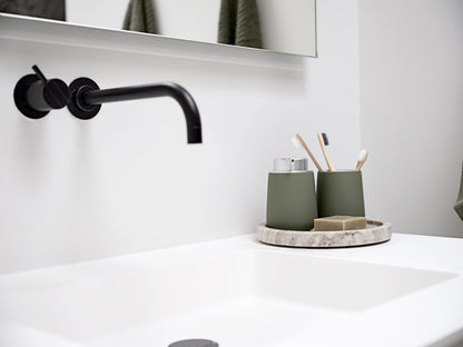 ZONE DENMARK Nova One Toothbrush Cup | Sleek & Durable Modern Bathroom Accessory | Revitalize Your Daily Routine with Scandinavian Elegance and Practicality Unite- (Gray)