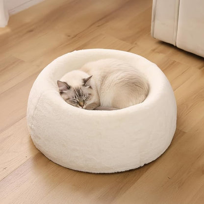 PAWSPIK Perfect Comfort Orthopedic Faux Rabbit Fur Memory Foam Cat & Small Dog Bed