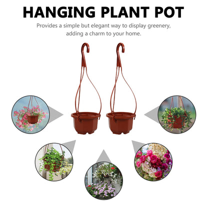 DOITOOL 10 Sets Chlorophytum Pot Hanging Planters Hanging Nursery Basket Pot Orchid Flowerpot Air Plants Holder Empty Baskets for Plants Plastic Window Cactus