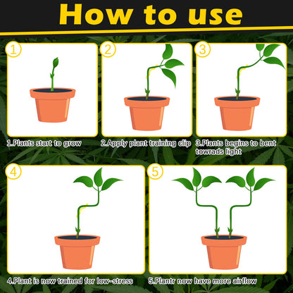 40 Pack LST Plant Training Clips – Durable & Reusable Stem Support for Low-Stress Training – Fits All Growth Stages