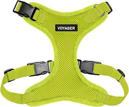 Voyager Step-in Pet Harness - All Weather Mesh, Adjustable Step in Harness for Cats and Dogs by Best Pet Supplies - Lime Green, L