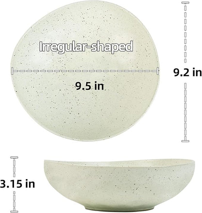salomayes Wabi-Sabi Decorative Bowl, Matte Off-White Speckled Ceramic Key Bowl with Subtle Hammered Texture, One-of-a-Kind Artisan Glaze for Entryway or Kitchen Counter Décor