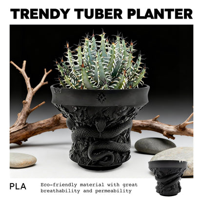 Dak Haan Succulent Pot with Drainage – Indoor Plant Pots, Artistic Design Flower Pots,Personalized Custom Mothers Day Plant Pot, ShallowSucculents Pots Bowls for Home, Office, Weddings & Party Décor