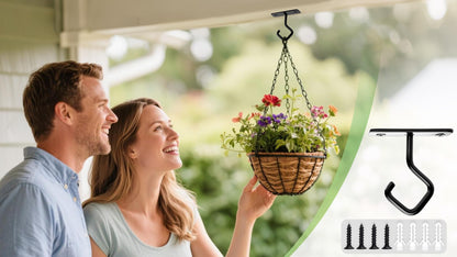AJART Ceiling Hooks for Hanging Plants: Iron Plant Hanger for Wall Mount - 8 Pack/2.5 Inch Ceiling Hook for Indoor Use