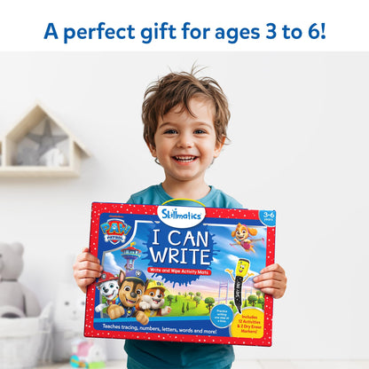 Skillmatics I Can Write PAW Patrol - Reusable Preschool Learning Activities, Educational Toy and Game, Back to School Supplies, Gifts for Students, Kids, Toddlers Ages 3, 4, 5, 6