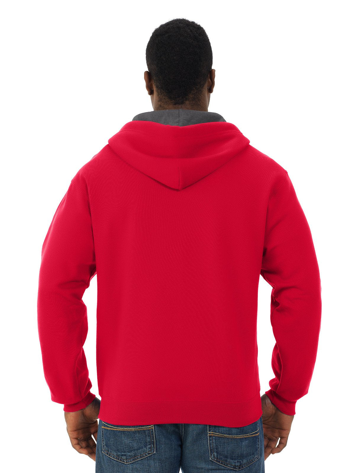 Fruit of the Loom Men's Sofspun Fleece Hoodie, Full Zip-Charcoal Heather, XX-Large