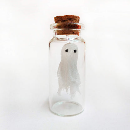 LFaize Pack of 2,Little Ghost in a Bottle,Miniature Ghost, Halloween,Ghost gift,Funny Pet Ghost