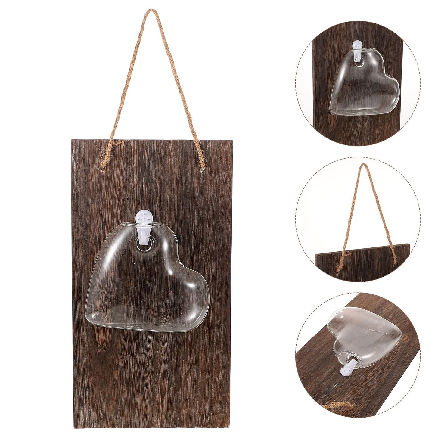 TOYANDONA Wall Mounted Glass Hydroponic Vase Set, Air Planter Glass Pot for Indoor Plant Propagation and Home Décor, Creative Terrarium Flowerpot for Living Room and Office