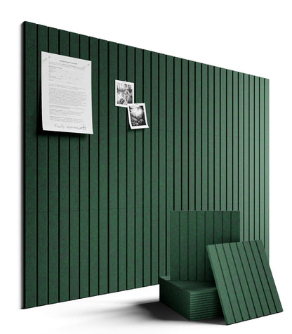 Fluxynara Large Felt Bulletin Board 48" x 36" Cork Board Alternative-12 Pack with 70 Safe Removable Adhesive Tabs, Cork Boards for Walls Cork Board for Home Office Classroom Pin Board- Pine Green