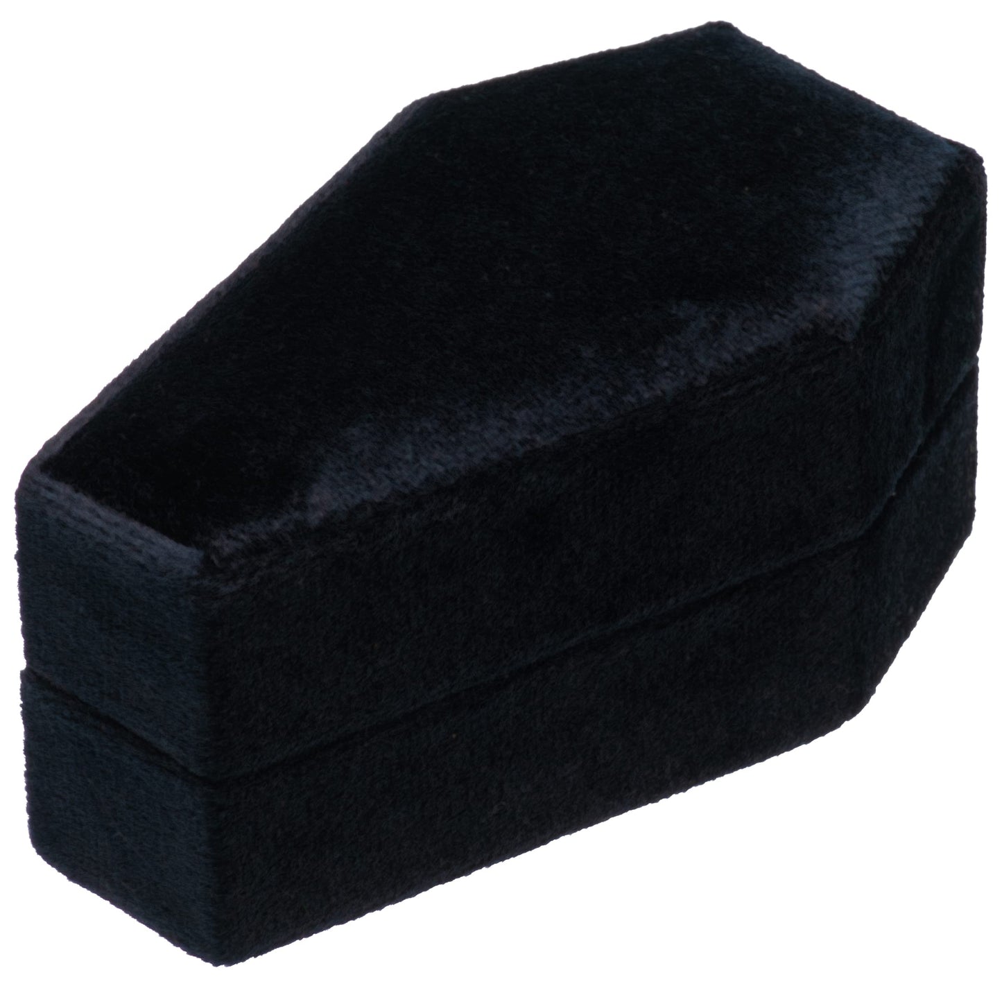 Giftop Velvet Coffin Ring Box Case Holder 3 Slots for Gothic Wedding Ceremony,Gothic Jewelry Organizer Decorations (Black)