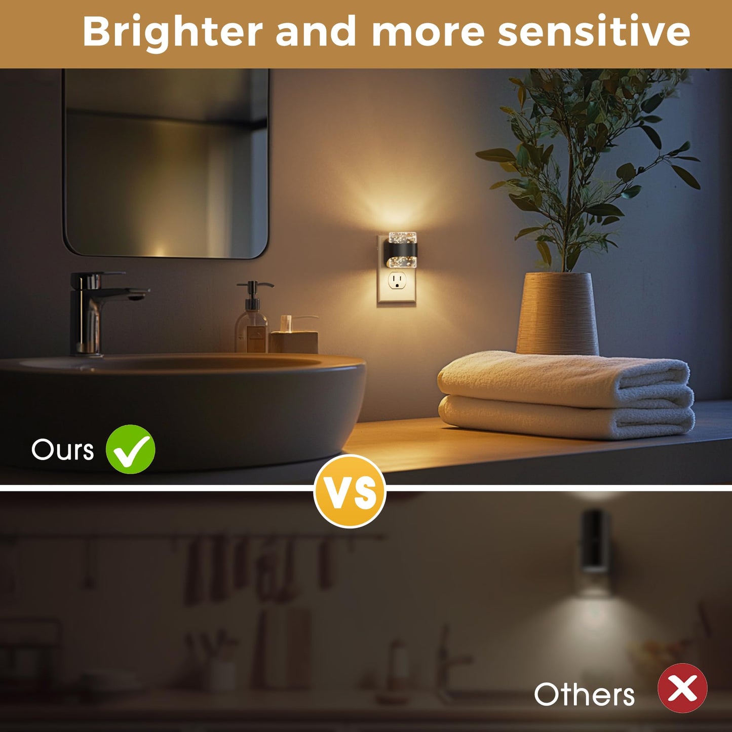 L LOHAS LED Night Light, Bubble Night Lights Plug into Wall,2 Pack 3000K/4000k/5000K Adjustable Color Temperature Night Light,Dimmable Nightlights with Dusk to Dawn Sensor for Rooms Bathroom Hallway