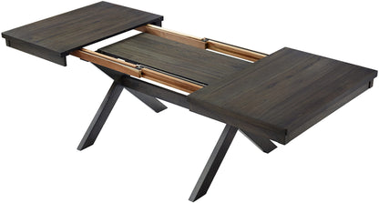 Crosley Furniture Hayden 9-Piece Modern Farmhouse Dining Table Set for 8 with Parsons Chairs, Slate