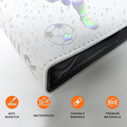 900 Pockets Soccer Card Binder, Portable Waterproof Storage Card Album with Removable Sleeves for Sports Soccer Cards 2025 2026 Collectors