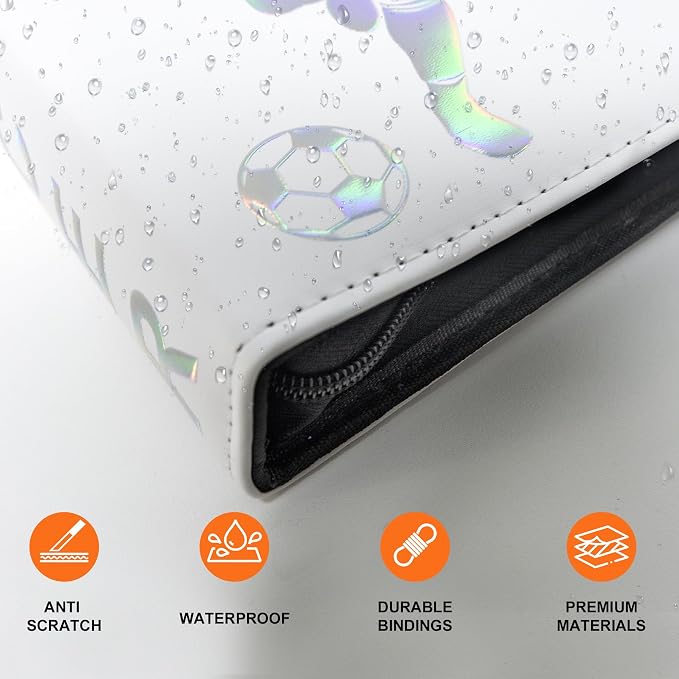 400 Pockets Soccer Card Binder, Portable Waterproof Storage Card Album with Removable Sleeves for Sports Soccer Cards 2025 2026 Collectors