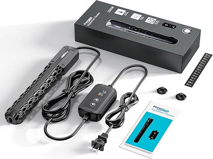 FREESEA Aquarium Heater for Fish Tank: 100W/200W/300W/500W Submersible Fish Tank Heater with Over-Temperature and Off-Water Protection for 20-40 Gallon Saltwater and Freshwater