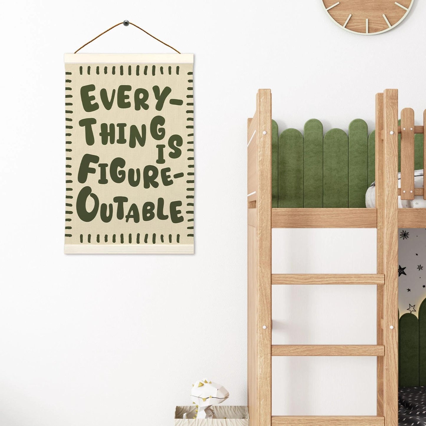 LKETW Everything Is Figureoutable Inspirational Poster Hanger Frame 12x16 Inch, Positive Affirmations Wall Art Posters for Classroom, Motivational Hanging Banner Decor for Home Office Bedroom