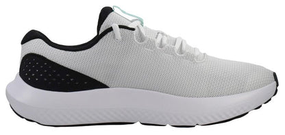 Under Armour Men's Charged Rogue 4 Sneaker, White/Black/Green Mode, 11.5