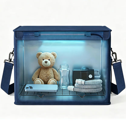 ZETAWALE UV Light Sanitizer Box Foldable Large Cleaner and Sanitizing Machine with Timer UVC Light Sanitization Bag Household for Cell Phone,Earphones,Plush Toys,Towels,Keys,Brushes and Combs（36L）