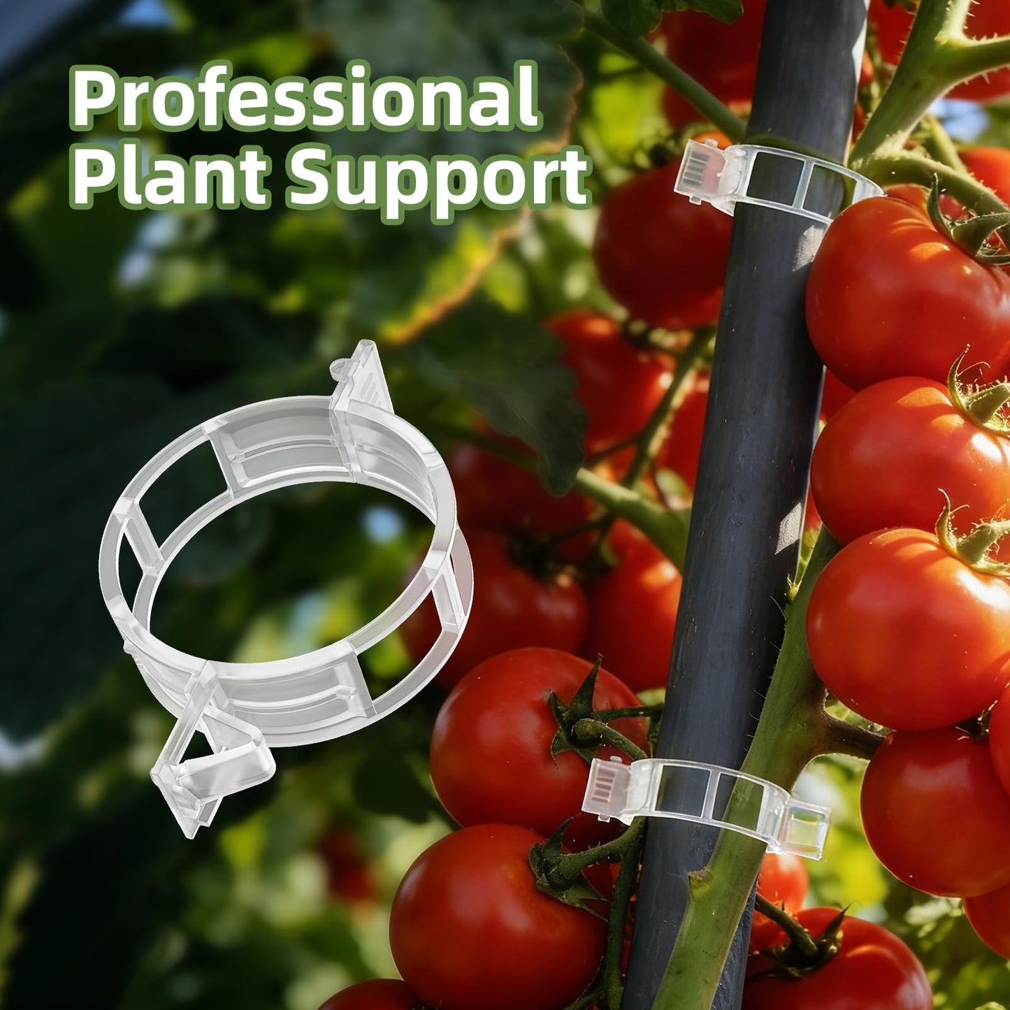 CLEANGOR 300Pcs Plant Clips, Plant Support Clips Plastic Trellis Clips Garden Plant Clips for Tomatoes, Cucumbers, Vines, Reusable Garden Clips Tomato Clips, Gardening Supplies to Grow Upright
