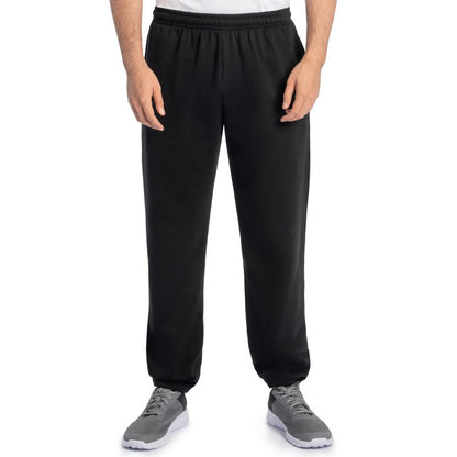 Fruit of the Loom mens Eversoft Fleece & Joggers (Regular Big Man) Sweatpants, Elastic Bottom - Black, 4X-Large US
