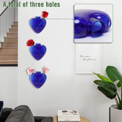 CYZglass Wall Hanging Planter Propagation Station for Indoor Plants Glass Vase Air Plant Holder Gift for Women Girlfriend Plant Lover