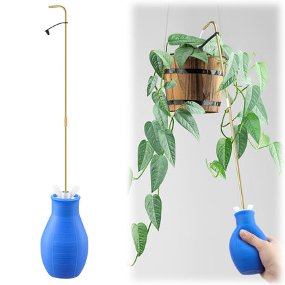 Squeeze Bottle for Hanging Plants, 19" Long Spout Plant Watering Bottle, Easy Squeeze Indoor/Outdoor Watering Can Alternative, Precise Sprinkling for Hanging Baskets, Houseplants(Blue,8 oz,1 Pack)