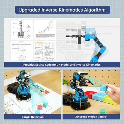 ArmPi Ultra Robotic Arm with ROS2 ChatGPT Large AI Models Embodied Intelligence, Hiwonder 6DOF Programming Robot Arm ROS Education AI Vision Voice Scene Understanding, Advanced Kit & RaspberryPi5 8GB