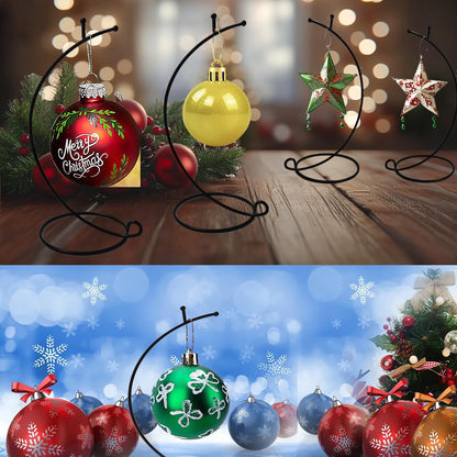 Ornament Display Stand ,6 PCS 9'' inch Air Plants Holder, Planter Terrariums Hanger, Black Iron Wire Hanging Hook for Glass Crystal Witch Ball,Easter Christmas Decoration,Wedding Party Office Home Decor