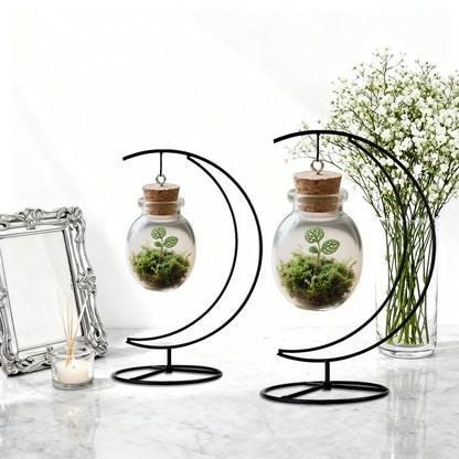YY YEARCHY Ornament Display Stand Iron Pothook Stand for Hanging Globe Air Plant Terrarium, Witch Ball, Christmas Ornament and Home Wedding Decoration(10.63*4.88, 2PCS)