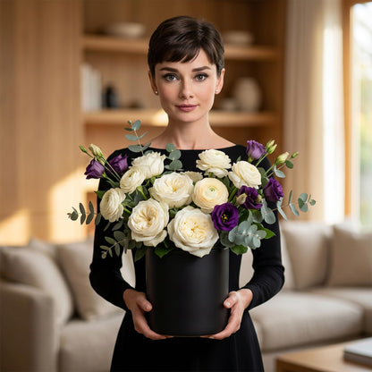 WGVI Black Ceramic Cylinder Vase Width 7" Height 6.75", Flower Arrangements, Candle Holder, Terrarium Planter Pot, Storage Container Organizer, Pen Brush Holder, 6 Pieces