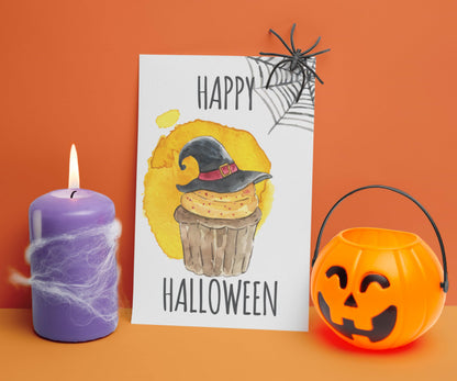 TRIDECOR Halloween Cards with Envelopes, 6 Folded 5x7 Greeting Cards
