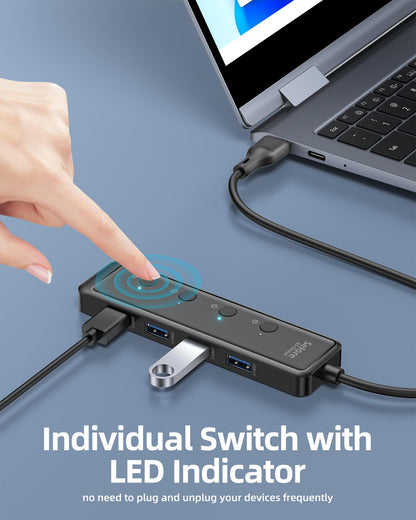 USB C Hub HDMI Adapter for MacBook Pro/Air, 7 in 1 USBC Dongle with HDMI, SD/TF Card Reader, USB C Data Port,100W PD, and 2 USB 3.0 Compatible for MacBook Pro/Air, Dell XPS, Lenovo Thinkpad.