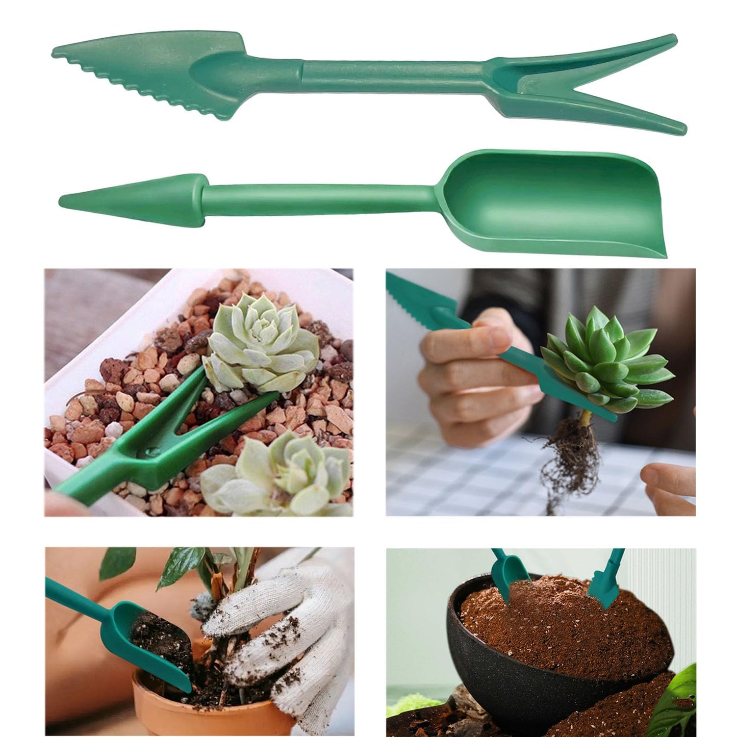 7PCS Mini Handheld Seed Spreader Set with Adjustable Speeds and 12-Hole Dibber Tool, Multifunctional Sowing Seeds Dispenser Planter Kit for Lawn Garden Farm Yard