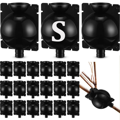 Tanlade 160 Pcs Plant Root Growing Box Small Air Layering Pods Propagation Balls Reusable Plant Rooting Device Black High Pressure Rooting Ball Grafting Tools for Tree Rooter Cuttings Seedlings
