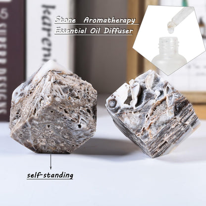 mookaitedecor Natural Sphalerite Crystal Geode Cube Specimen for Reiki Healing Home Decor, Raw Stone Aromatherapy Essential Oils Diffuser