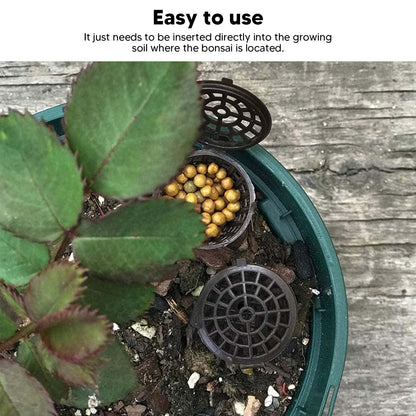 100PCS Plastic Fertilizer Box, Mesh Basket with Lid, Planting Fertilizer Net Pot, Just Needs to be Inserted Directly Into The Growing Soil (Large Size with Lid)