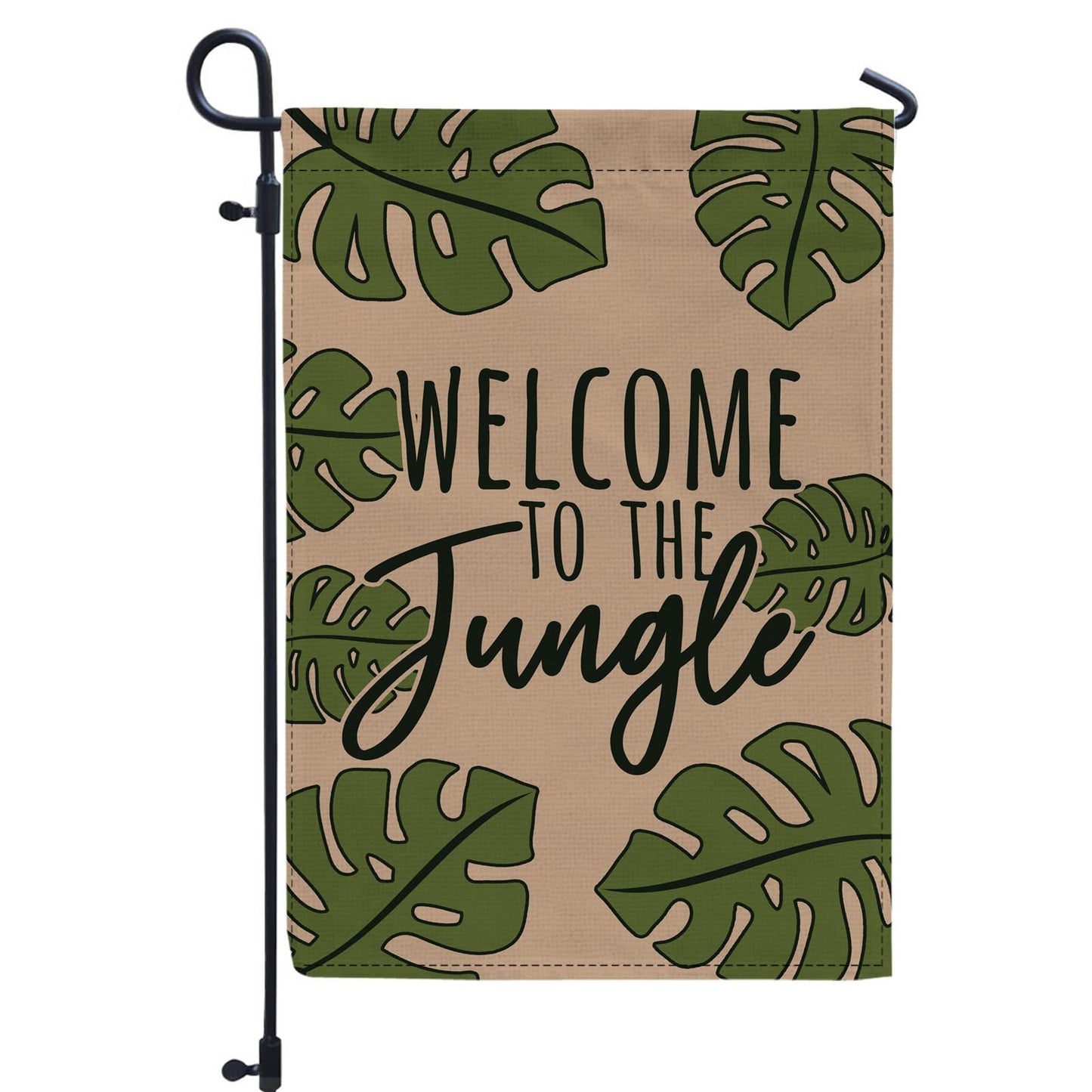 WutePade Welcome to the Jungle Fall Mini Garden Flags for Outside Farmhouse, Christmas Front Yard Decor - 12" x 18" Double Sided Holiday Outdoor Decor