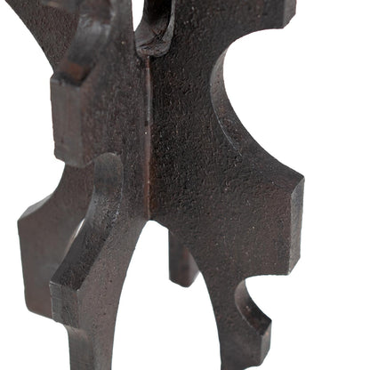 Howard Elliott Collection Cade Architectural Pillar Candle Holder, Black and Sand Modern Industrial Geometric Base Decorative Centerpiece for Living Room, Dining Table & Hallway Decor, Tall
