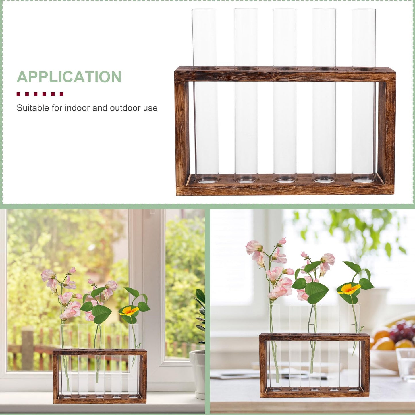 FOMIYES Hydroponic Test Tube Vase Large Glass Planting Container for Water Plants, Glass Terrarium Planter for Home Décor and Indoor Greenery