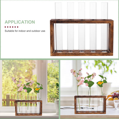 FOMIYES Hydroponic Test Tube Vase Large Glass Planting Container for Water Plants, Glass Terrarium Planter for Home Décor and Indoor Greenery