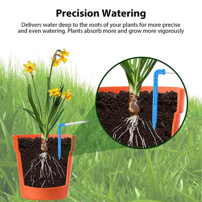 ZJchao Smart Drip Irrigation System Kit, Automatic Plant Waterer for 10 Potted Plants with 12 Tee Connectors 10 Drippers 1 Filter 10m Hose, 400ml min Flowrate IP65 LED Display (BSV-IC201)