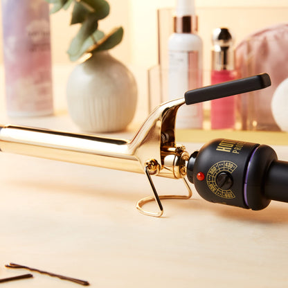HOT TOOLS (2018 MODEL) Pro Artist 24K Gold Curling Iron | Long Lasting, Defined Curls (1-1/4 in)