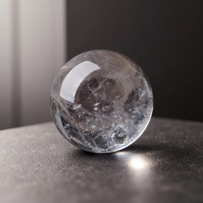 DUKIZA Natural Crystal Ball Clear Quartz Crystal Balls Decor for Home Office Quartz Crystals Sphere with Stand