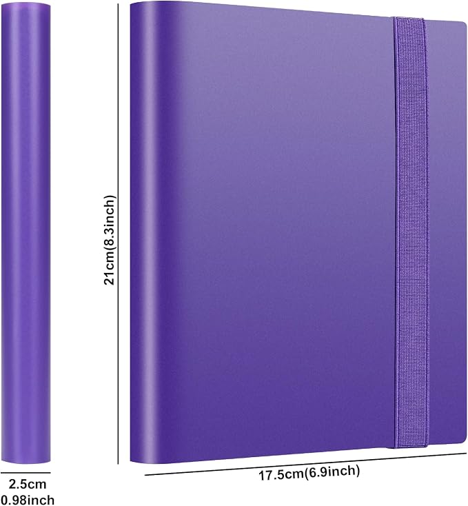 GEAoffice Card Binder 4 Pocket - GEAoffice Trading Card Collection Album Folder - 160 Side Loading Pocket Binder for TCG, MTG, Sports&Game Cards - Gifts for Card Collectors Girls (Purple)