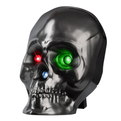 Halloween Projector Lights, Ghost Skeleton Halloween Laser Lights in Skull Shape, 5 Modes and Spooky Screams, Halloween Party Decor with Remote Control Timer for Halloween Decorations Indoor